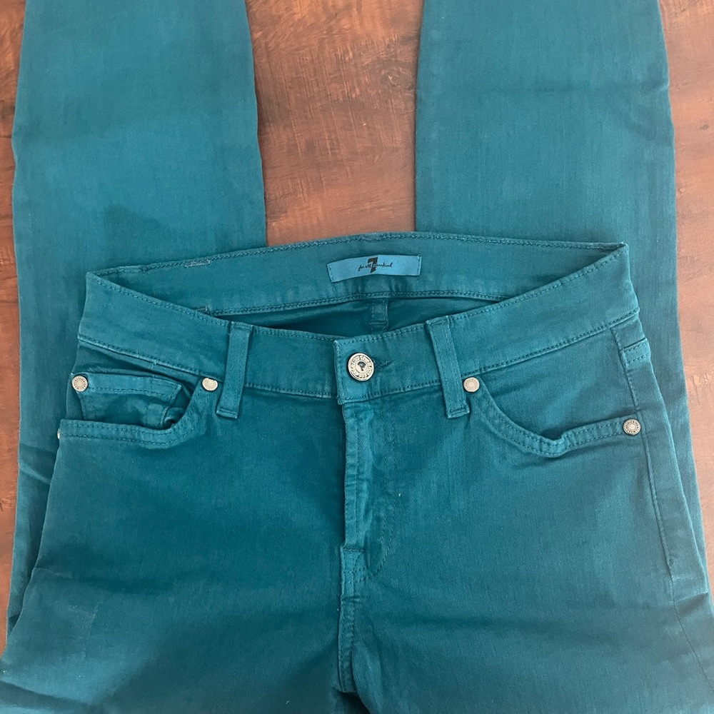 7 for All Mankind blue/teal jeans